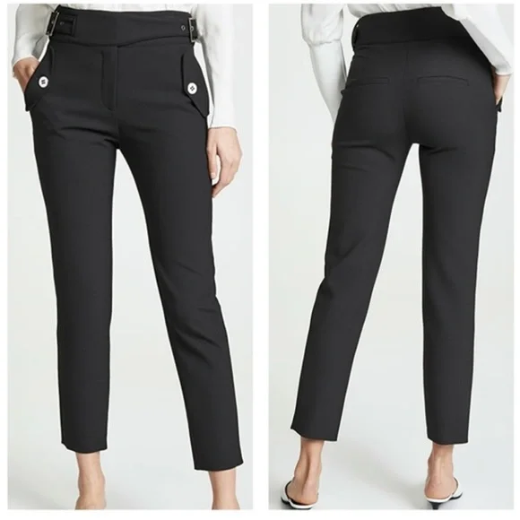 VERONICA BEARD Jaina Pants Black Crop Trousers size 2 small - Picture 5 of 10